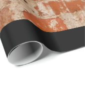 Papier Cadeau Mur de briques criqué (Coin rond)