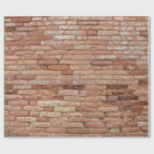 Papier Cadeau Mur de briques rose (Plat)