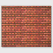 Papier Cadeau Mur de briques rouge (Plat)