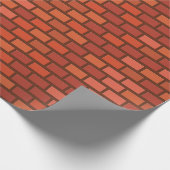 Papier Cadeau Mur de briques rouge (Coin)
