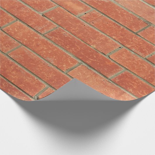 Papier Cadeau Mur de briques rouges (Coin)