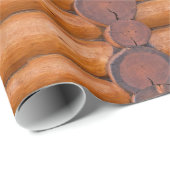 Papier Cadeau Mur de cabine de rondin (Coin rond)