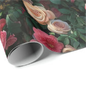 Papier Cadeau mur de fleurs (Coin rond)