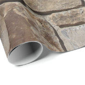 Papier Cadeau Mur de pierre personnalisé (Coin rond)