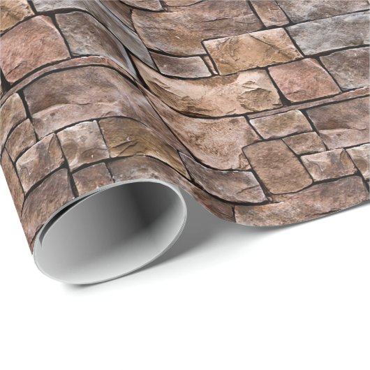 PAPIER CADEAU MUR DE ROCHE (Coin rond)