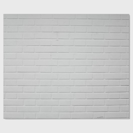 Papier Cadeau Mur en brique blanche (Plat)