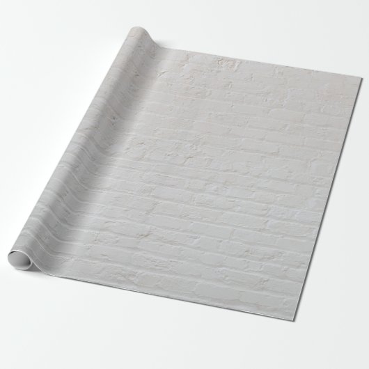 Papier Cadeau Mur en brique blanche (Déroulé)