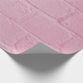 PAPIER CADEAU MUR EN BRIQUE PEINTE ROSE (Coin)