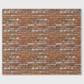 Papier Cadeau Mur en brique rouge (Plat)