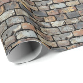 Papier Cadeau Mur en briques (Coin rond)