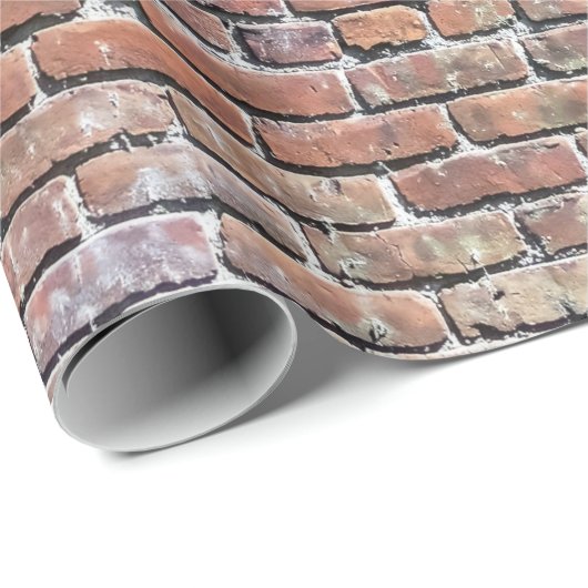 Papier Cadeau Mur en briques (Coin rond)