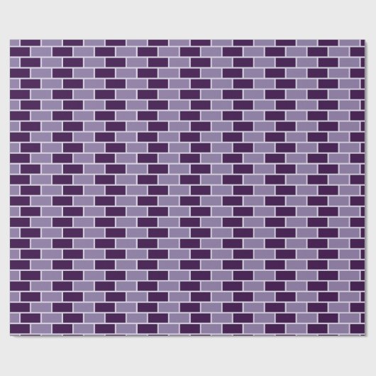 Papier Cadeau Mur en briques violettes Motif sans couture (Plat)