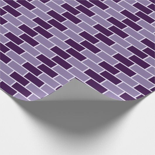 Papier Cadeau Mur en briques violettes Motif sans couture (Coin)