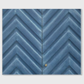 Papier Cadeau Mur en chevron bleu (Plat)