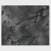 Papier Cadeau Mur en marbre noir en verre métallique brillant (Plat)