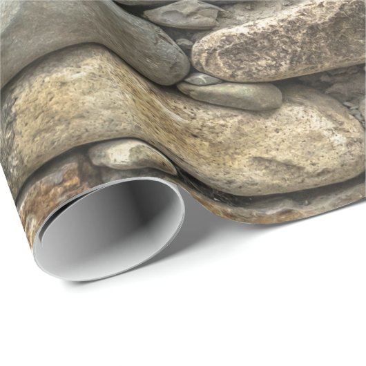 Papier Cadeau Mur en pierre (Coin rond)