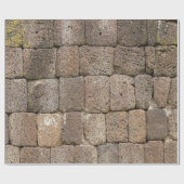 Papier Cadeau Mur en pierre de cube (Plat)