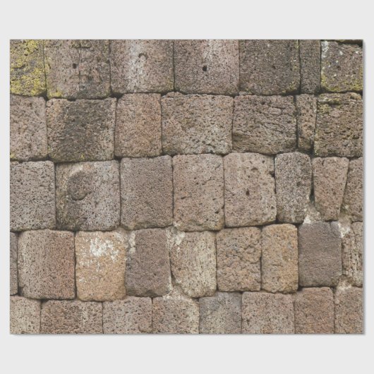 Papier Cadeau Mur en pierre de cube (Plat)