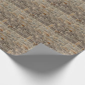 Papier Cadeau Mur en pierre rustique, décoration texturée (Coin)