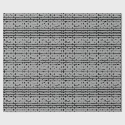 Papier Cadeau Mur gris foncé (Plat)