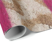 Papier Cadeau Mur jaune et rose (Coin rond)