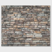 Papier Cadeau Mur mur de pierre (Plat)