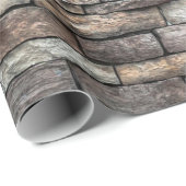 Papier Cadeau Mur mur de pierre (Coin rond)