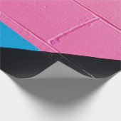 Papier Cadeau Mur peint rose et bleu (Coin)