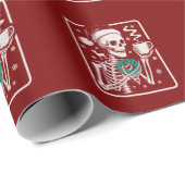 Papier Cadeau Murder Shows Friends Horror Tee Skeleton Christmas (Coin rond)