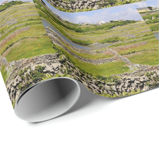 Papier Cadeau Murs de pierre d'Irlande (Coin rond)