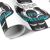 Papier Cadeau muscles si forts c'est ridicule drôle (Coin rond)