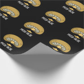 Papier Cadeau Mush-tache Funny Moustach Mushroom Pun Dark BG (Coin)