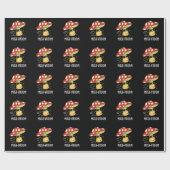 Papier Cadeau Mush vroom Funny Fast Mushroom Pun Dark BG (Plat)
