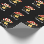 Papier Cadeau Mush vroom Funny Fast Mushroom Pun Dark BG (Coin)
