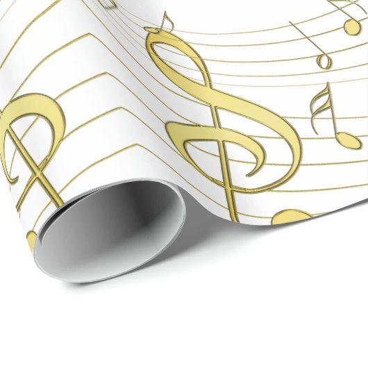 Papier Cadeau Musical (Coin rond)