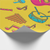 Papier Cadeau Musical instruments background. musical notes.  (Coin)