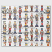 Papier Cadeau Musical Nutcracker Soldiers Envelopper du papier (Plat)