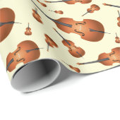 Papier Cadeau Musicien de basse debout Musique enseignant Jazz B (Coin rond)