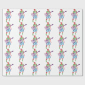 Papier Cadeau musicienne de guitare acoustique (Plat)