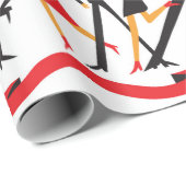 Papier Cadeau musiciens de jazz - icons set. Isolé sur fond blan (Coin rond)