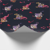 Papier Cadeau Musiciens Nains Romantiques En Concert (Coin)