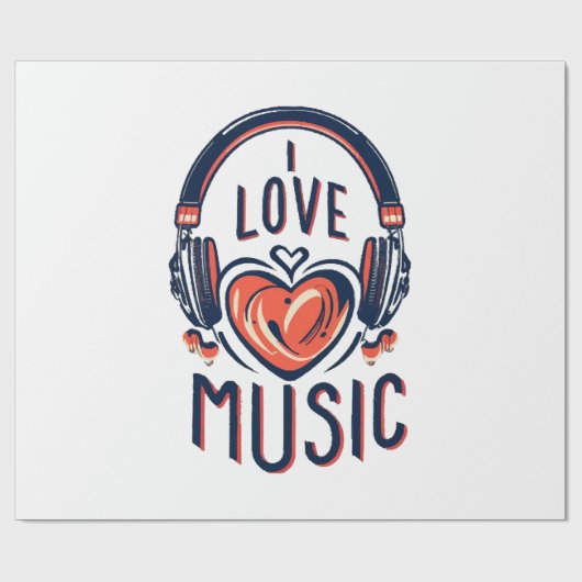 Papier Cadeau musique (Plat)