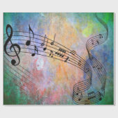 Papier Cadeau musique abstraite (Plat)