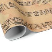Papier Cadeau Musique Antique (Coin rond)