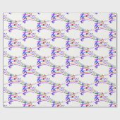Papier Cadeau musique arc en ciel (Plat)