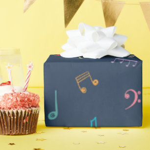 Papier Cadeau Musique bleue