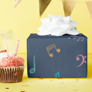 Papier Cadeau Musique bleue