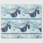 Papier Cadeau Musique Bongo Drum (Plat)