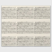 Papier Cadeau musique de feuille (Plat)