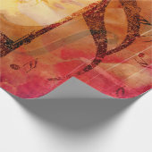 Papier Cadeau Musique de grunge avec violon (Coin)